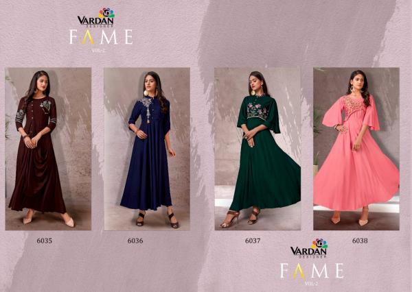 Vardan Fame 2-Rayon-Long-Fancy-Kurti